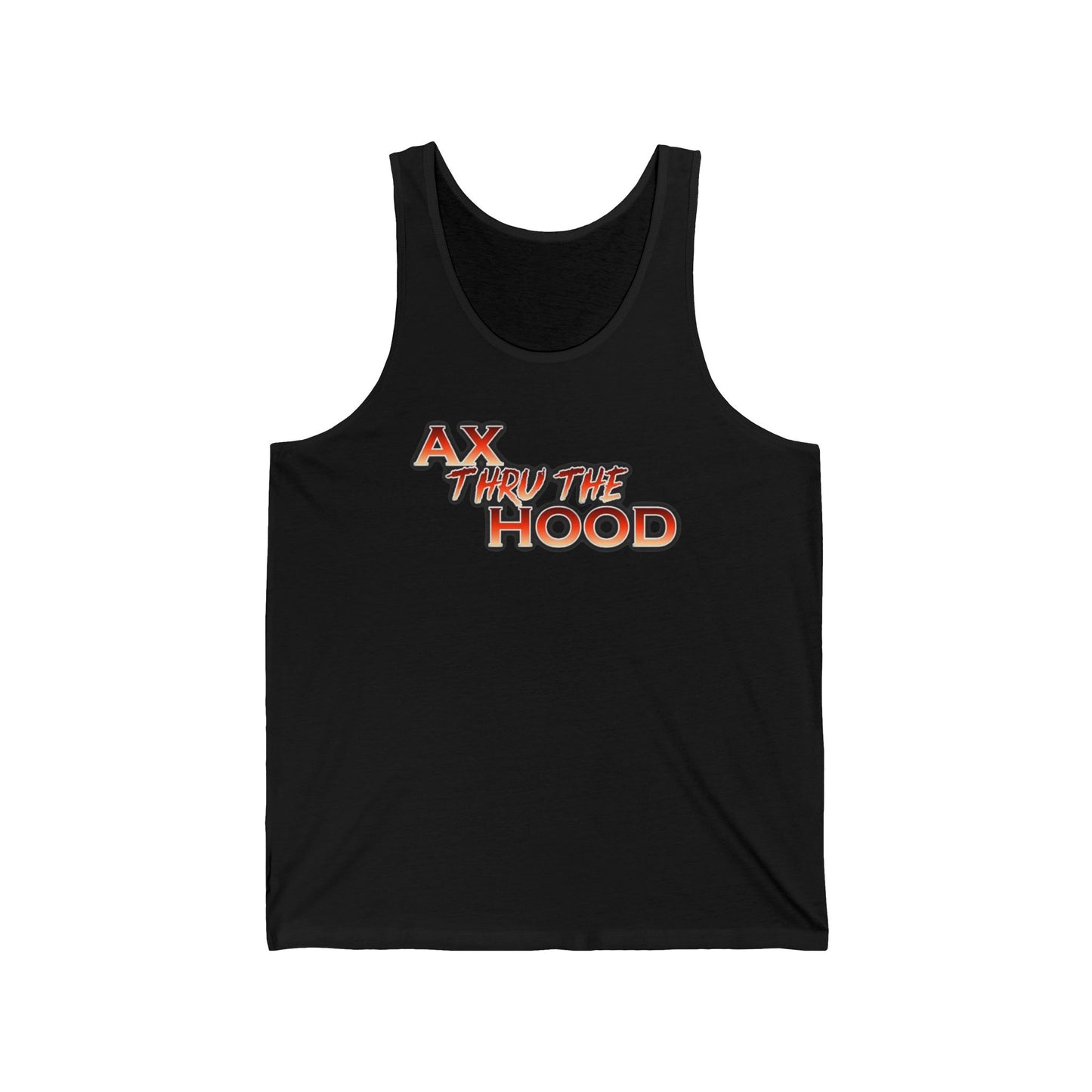 Ax Thru the Hood Retro Graphic Unisex Jersey Tank with Fun Text, Summer Vibes, Beachwear, Casual Wear, Gift for Him/Her