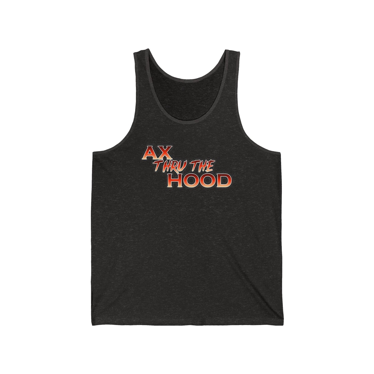 Ax Thru the Hood Retro Graphic Unisex Jersey Tank with Fun Text, Summer Vibes, Beachwear, Casual Wear, Gift for Him/Her