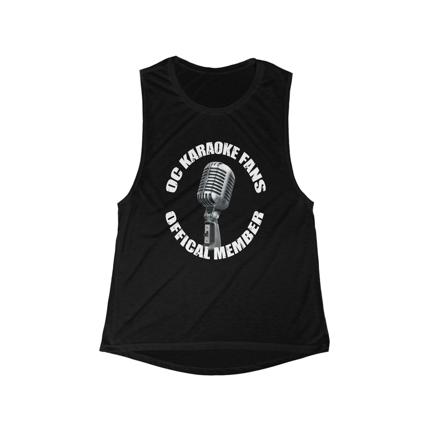 OC Karaoke Fans Women's Flowy Scoop Muscle Tank